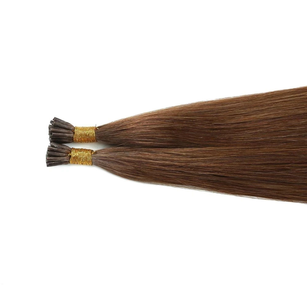 Human Hair I-Tip Hair Extensions #6 White Hair Keratin Tip Bonded